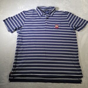 Polo Golf Ralph Lauren Polo Shirt Mens XXL Blue Striped 2016 US Open Golf Logo